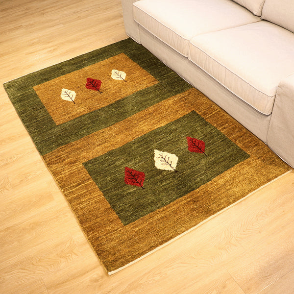 ギャッベ絨毯「ロボットが2つ?」10115331【179×112】