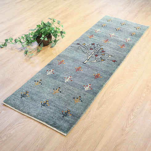 ギャッベ絨毯「生命の木の輪舞」10117207【160×49】