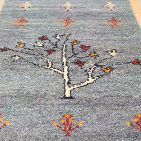 ギャッベ絨毯「生命の木の輪舞」10117207【160×49】