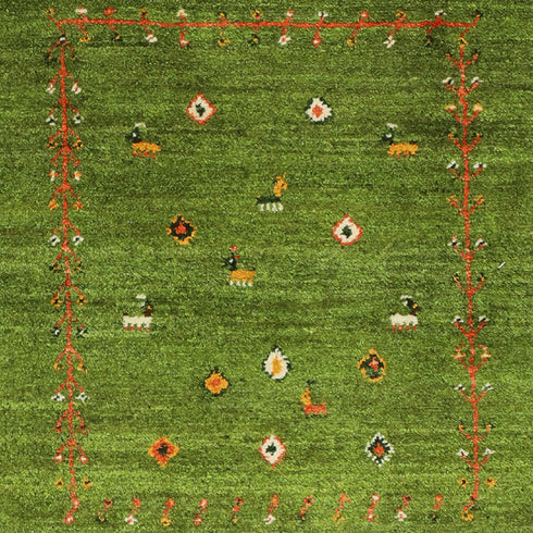 ギャッベ絨毯「お花畑」10123230【199×152】