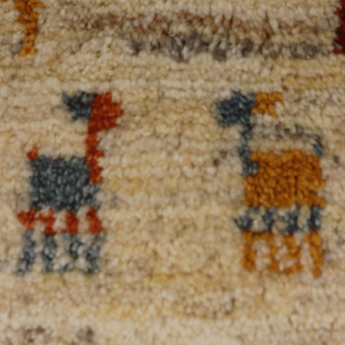 ギャッベ絨毯「仲良しの羊さん発見!」10123278【203×151】