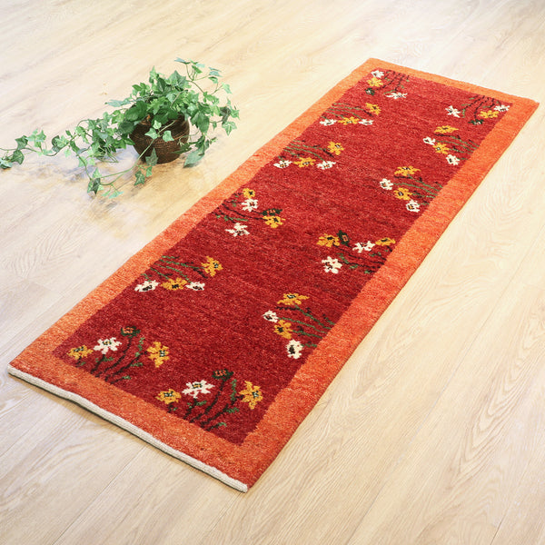 ギャッベ絨毯「花壇」10126869【150×51】