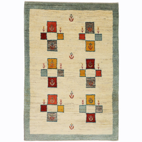 ギャッベ絨毯「プランターがいっぱい」10135824【145×99】