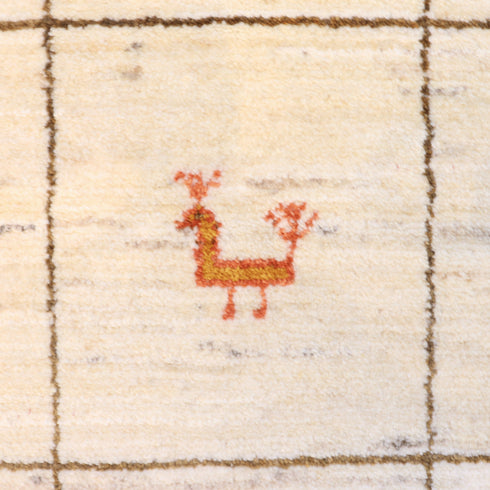 ギャッベ絨毯「おしゃれなクジャクさん」10135950【194×148】