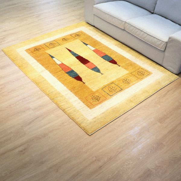 ギャッベ絨毯「カラフル糸杉」10135999【195×147】