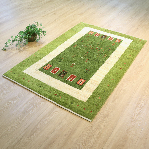 ギャッベ絨毯「原っぱ」10141716【152×100】