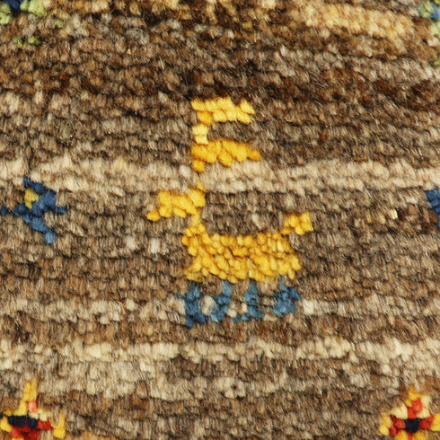 ギャッベ絨毯「にぎやかな枠」10142192【174×127】