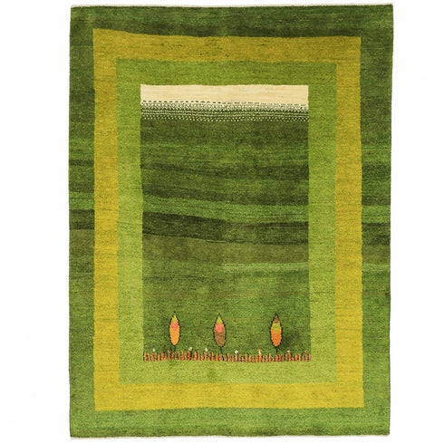 ギャッベ絨毯「ステキなお庭」10145839【204×152】