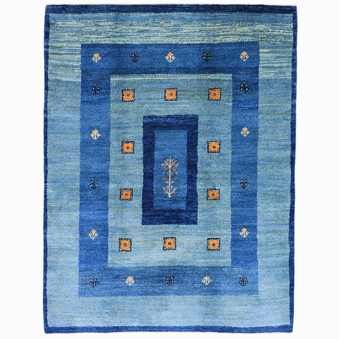 ギャッベ絨毯「たくさんの枠」10146675【201×153】