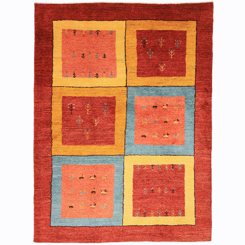 ギャッベ絨毯「花壇のよう」10148138【206×153】