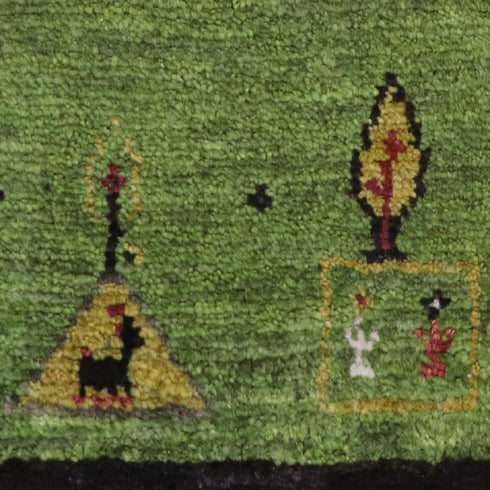 ギャッベ絨毯 10149448【34×35】