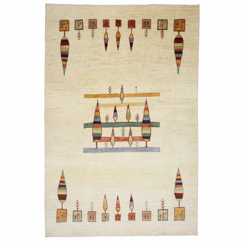 ギャッベ絨毯「ステキなプランター」10149534【293×195】