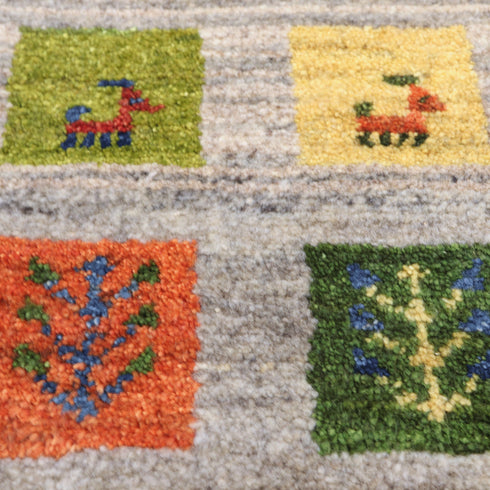 ギャッベ絨毯「整列!」10150014【90×58】