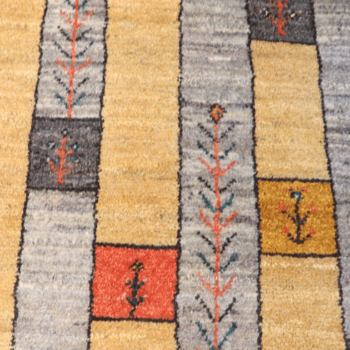 ギャッベ絨毯「あみだくじ?」10154167【197×152】