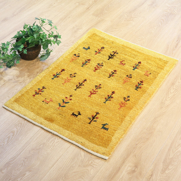 ギャッベ絨毯「羊さんのかくれんぼ」10154266【88×60】