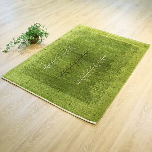 ギャッベ絨毯「森林浴」10154385【143×103】