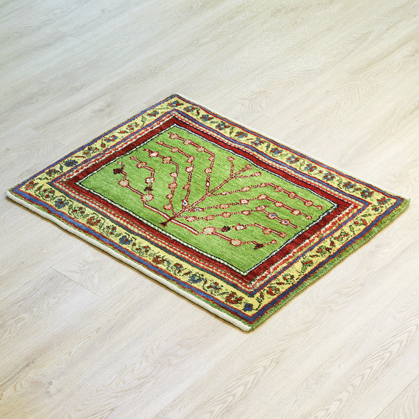 ギャッベ絨毯「横に広がる生命の樹のギャッベ」10155497【65×87】