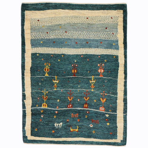 ギャッベ絨毯 「冬の夜空」10166485【115×85】