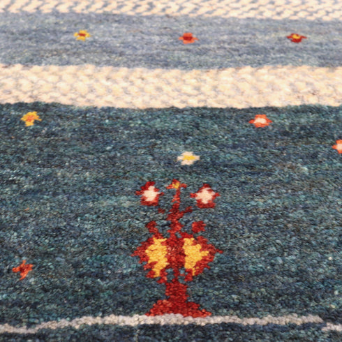 ギャッベ絨毯 「冬の夜空」10166485【115×85】