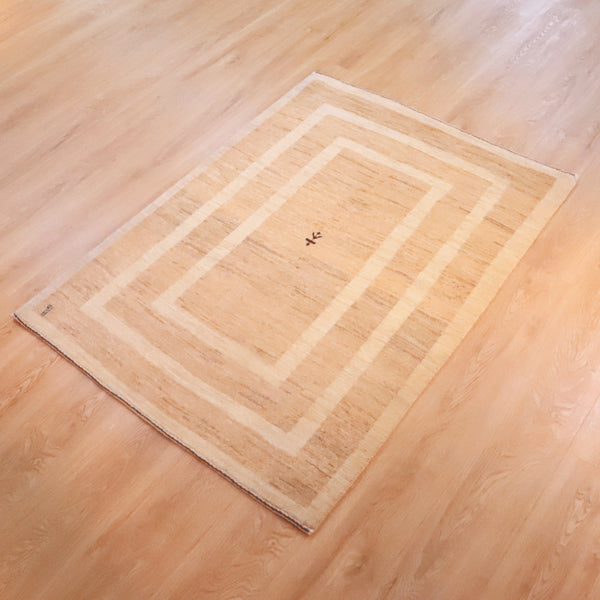 ギャッベ絨毯 「お花?」 8336093【142×103】