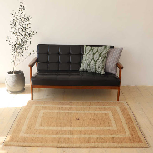 ギャッベ絨毯 「お花?」 8336093【142×103】