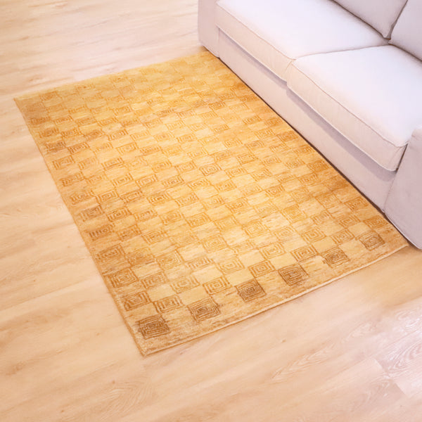 ギャッベ絨毯「丸尾くんのメガネ?」8343767【170×116】