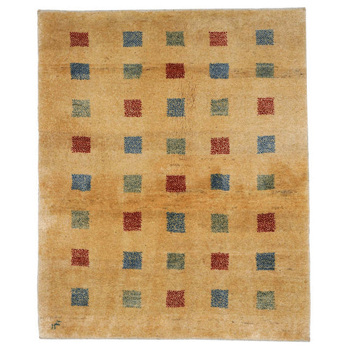 ギャッベ絨毯「小さな構成の美」8344368【137×112】