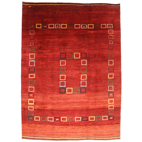 ギャッベ絨毯「四角の詩 」 8346339【261×190】