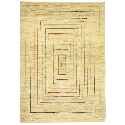 ギャッベ絨毯 「一点透視法?」 8424842【150×107】