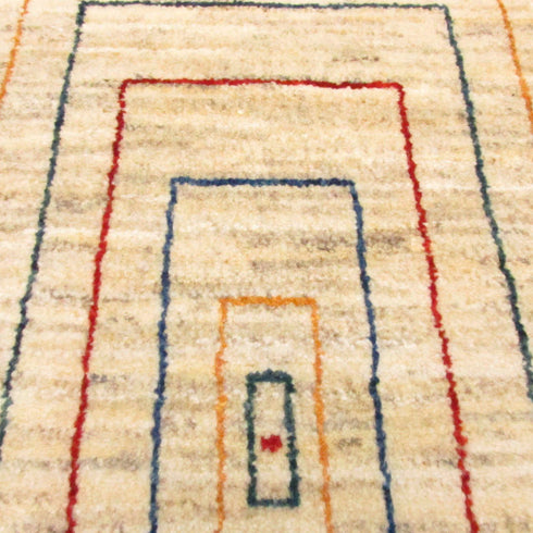 ギャッベ絨毯 「一点透視法?」 8424842【150×107】