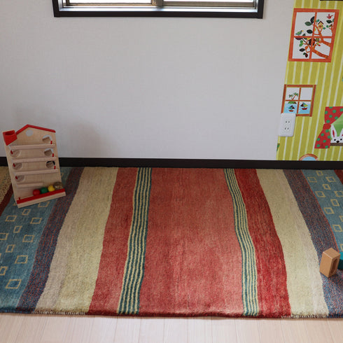 ギャッベ絨毯「太陽の色」 8436511【183×93】