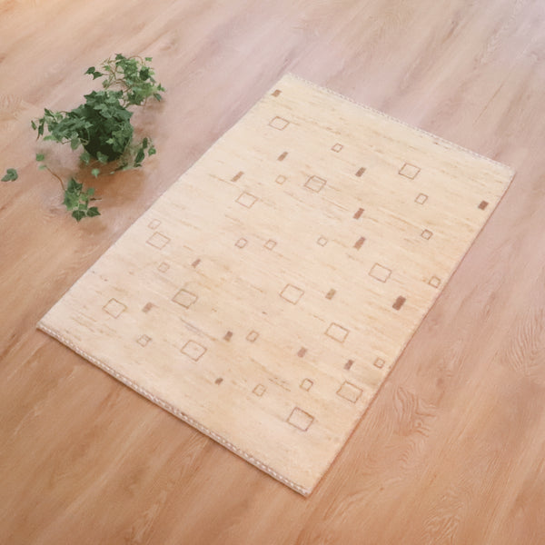 ギャッベ絨毯「散りばめられた四角形」861438【110×77】