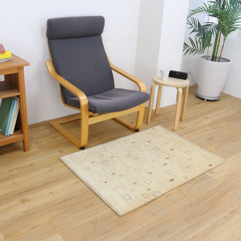 ギャッベ絨毯「散りばめられた四角形」861438【110×77】