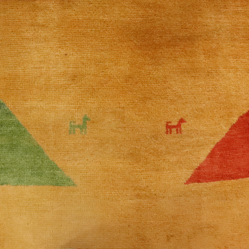 ギャッベ絨毯 「直角二等辺三角形」 8919936【114×83】