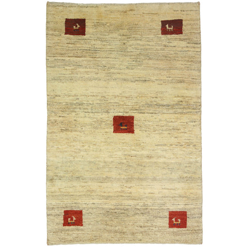 ギャッベ絨毯「サイコロの5?」9005842【143×92】