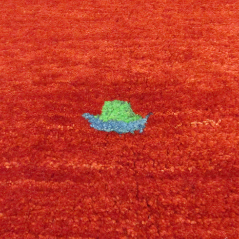 ギャッベ絨毯「赤と想像力」9104397【194×160】