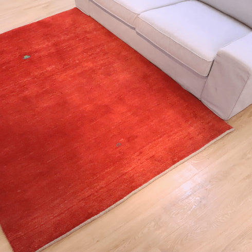 ギャッベ絨毯「赤と想像力」9104397【194×160】