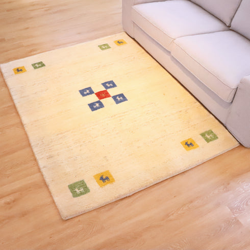 ギャッベ絨毯「優しい四角形」9115864【174×132】