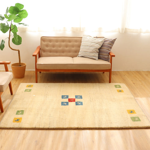 ギャッベ絨毯「優しい四角形」9115864【174×132】