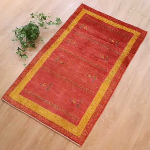 ギャッベ絨毯「ドット柄が優しい」9129809【145×86】