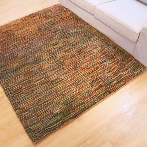 ギャッベ絨毯「大地のリズム」9131367【190×151】