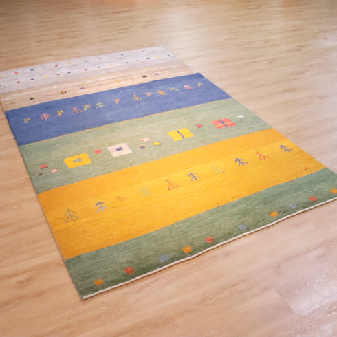 ギャッベ絨毯「優しい色合い」9133204【295×193】