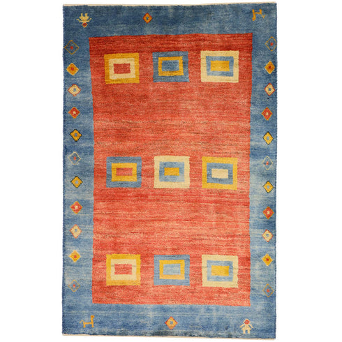 ギャッベ絨毯「ヴィンテージ風?」9135082【140×90】