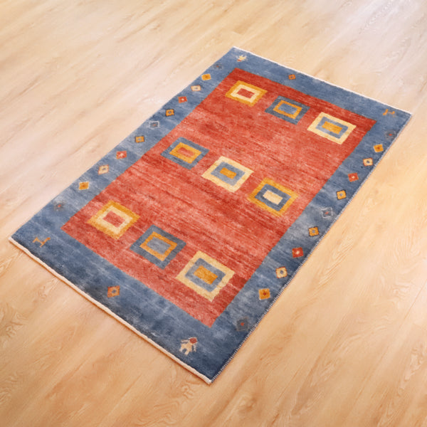 ギャッベ絨毯「ヴィンテージ風?」9135082【140×90】