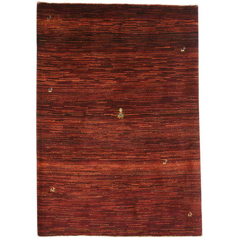 ギャッベ絨毯「夕暮れに佇む女の子」9136674【147×104】