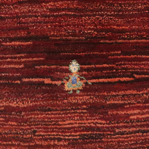 ギャッベ絨毯「夕暮れに佇む女の子」9136674【147×104】