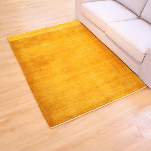 ギャッベ絨毯「黄色です」9142135【173×123】