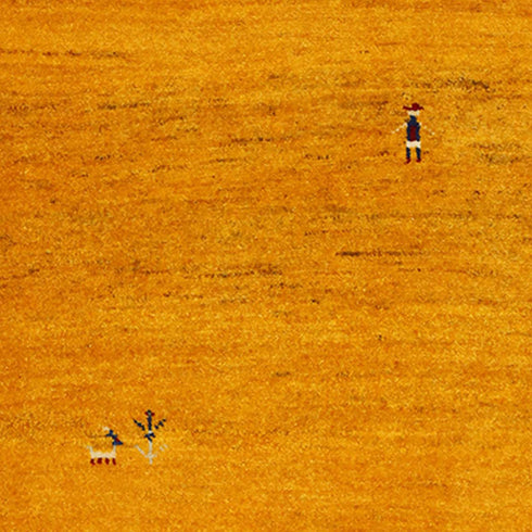 ギャッベ絨毯「秋の原っぱ」9142850【150×85】