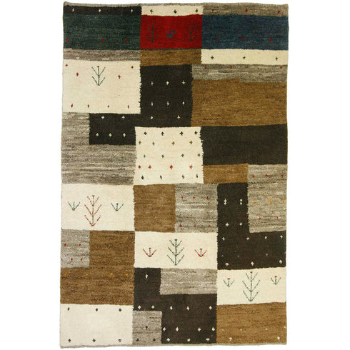 ギャッベ絨毯「パズルゲーム」9143943【177×118】