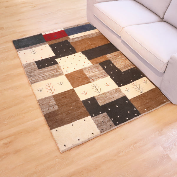 ギャッベ絨毯「パズルゲーム」9143943【177×118】